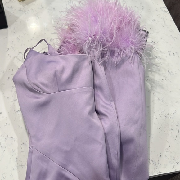 House of CB Dresses House Of Cb Helena Orchid Satin Midi Dress Nwt